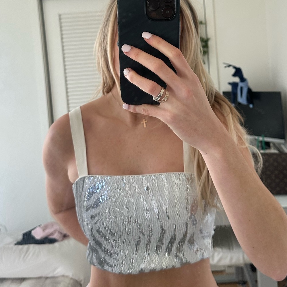 NBD Zebra Sequin Top - Picture 2 of 11